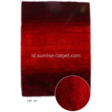 Karpet Shaggy Microfiber dengan Gradasi Warna